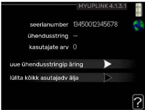 seerianumber 13450012345678 ühendusstring -- kasutajate arv 0 uue ühendusstringip äring lülita köikk asutajadv älja