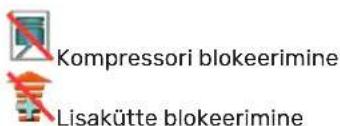 Kompressori blokeerimine Lisakütte blokeerimine