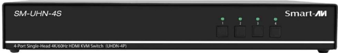 SM-UHN-4S Smart-AM 1 2 3 4 4-Port Single-Head 4K/60Hz HDMI KVM Switch (UHDN-4P)