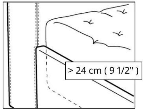 > 24 cm ( 9 1/2" )