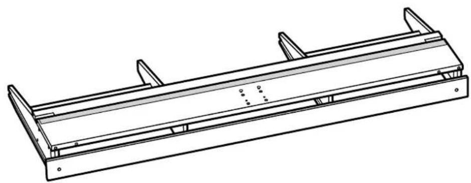 Technical line drawing of a mechanical support bracket (no text or symbols)