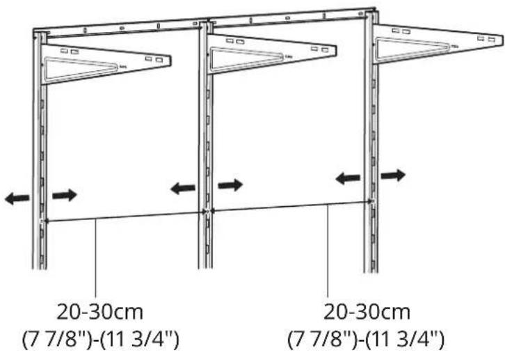 20-30cm (7 7/8")-(11 3/4") 20-30cm (7 7/8")-(11 3/4")