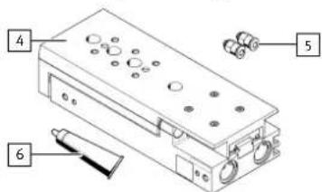 Technical diagram of an electronic device with numbered components and labeled parts