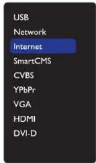 USB Network Internet SmartCMS CVBS YPbPr VGA HDMI DVI-D