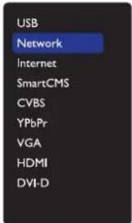 USB Network Internet SmartCMS CVBS YPbPr VGA HDMI DVI-D