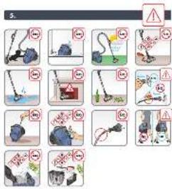 Illustrated guide showing various methods to switch a vacuum cleaner, with icons and labels in Chinese.