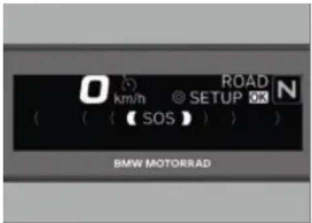 O km/h ROAD SETUP OK N ( ( ( SOS ) ) ) BMW MOTORRAD