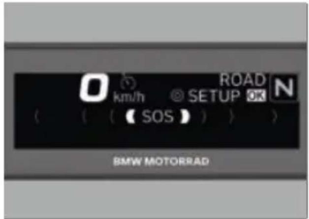 ROAD km/h SETUP OK N ( ( ( SOS ) ) ) BMW MOTORRAD
