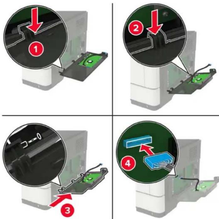 LEXMARK MX421 - Siselahenduste pordi paigaldamine - 4