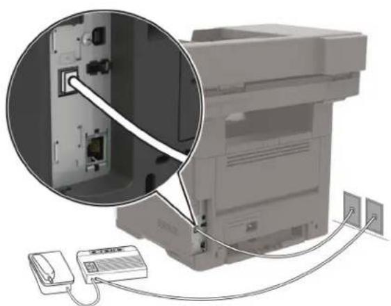 LEXMARK MX421 - Ühendatud eri telefonipistikupesadega - 1