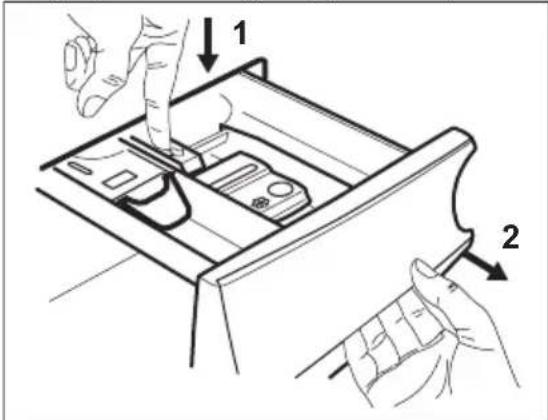 ELECTROLUX EW9WN161BCE - Curățarea dozatorului de detergent. - 1
