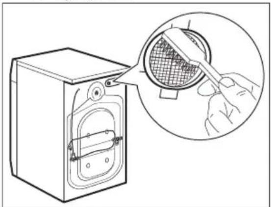 ELECTROLUX EW7F5612SQE - Vandens tiekimo žarnos ir vožtuvo filtro valymas - 3