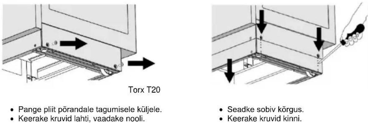 GORENJE GK6A40WFFM - PLIIDI KÖRGUSE REGULEERIMINE (sõltuvalt mudelist) - 1