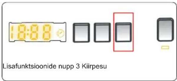 1:8:8.8 Lisafunktsioonide nupp 3 Kiirpesu