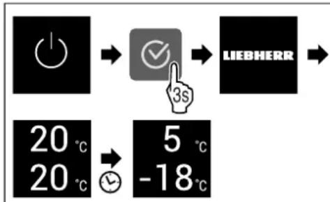 LIEBHERR CNbdd 7723 Plus - Seadme sisselülitamine - 1