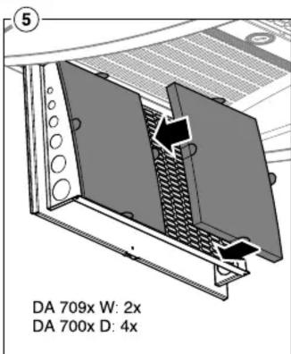 ⑤ DA 709x W: 2x DA 700x D: 4x