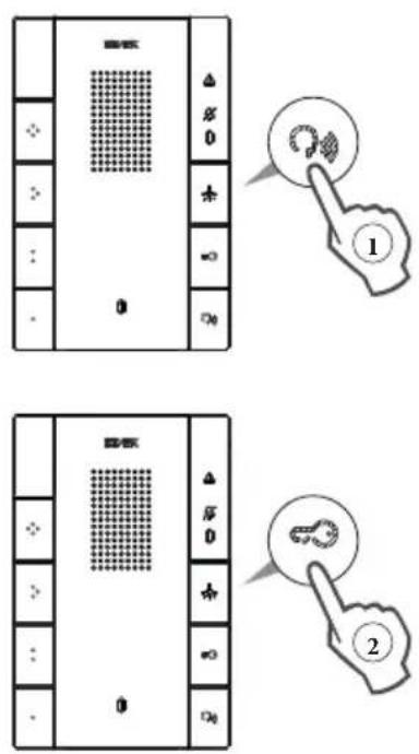 Diagram showing two UI control panels with labeled buttons and icons, likely illustrating a basic interface or device settings.