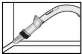 Pure diagram of a medical or laboratory procedure line without any text, numbers, or symbols