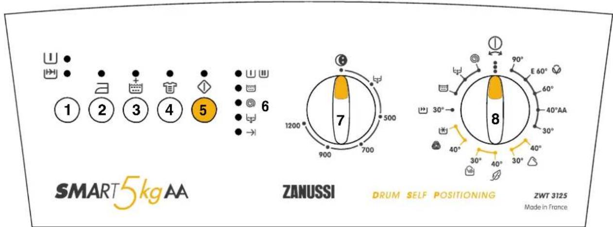 SMART5kg AA ZANUSSI DRUM SELF POSITIONING ZWT 3125 Made in France