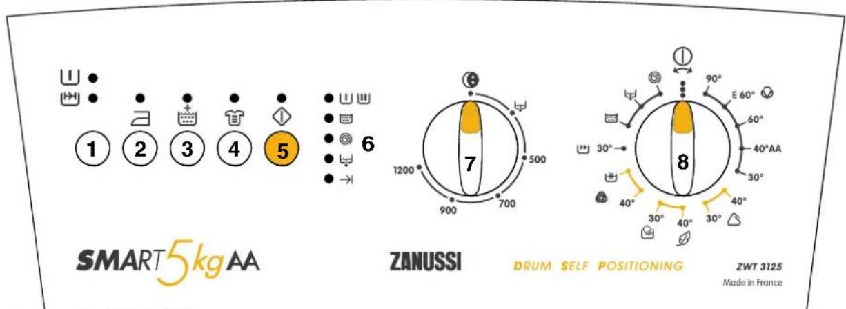 SMART5kg AA ZANUSSI DRUM SELF POSITIONING ZWT 3125 Made in France