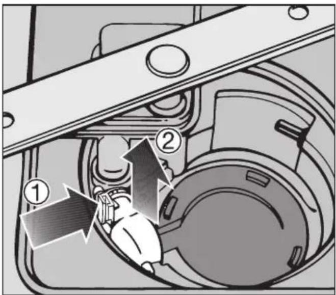 MIELE G 4100 SCU CLST - Poistopumpun ja takaiskuventtiilin puhdistus - 1