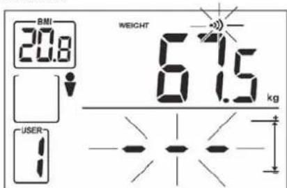 BMI 20.8 WEIGHT 61.5 01.5 kg USER +