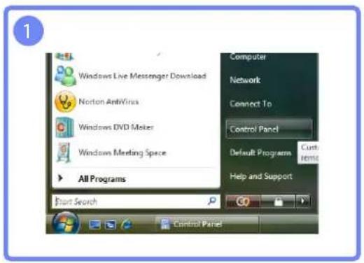 1 Windows Live Messenger Download Norton AntiVirus Windows DVD Maker Windows Meeting Space Alla program Sök Dator Nätverk Anslut till Kontrollpanelen Standardprogram Anpassa Hjälp och support Kontrollpanelen