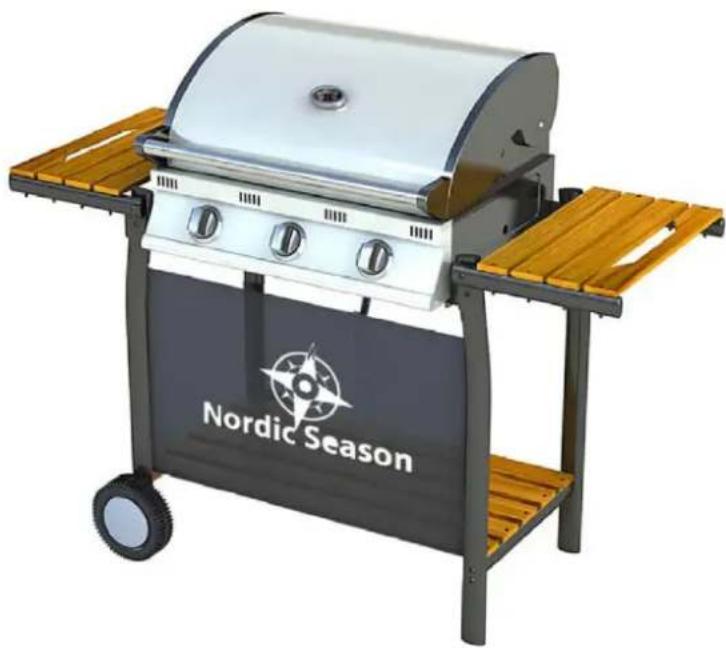 Nordic Season Trevor GG201280 - Kaasugrillin kokoamis- ja käyttöohjekirja TREVOR - 1