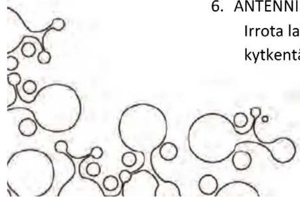 6. ANTENNIN Irrota la kytkenta