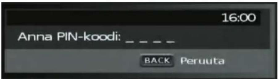 16:00 Anna PIN-koodi: _ _ _ _ BACK Peruuta