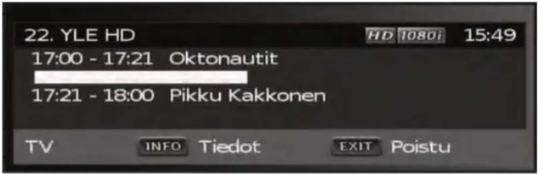 22. YLE HD 17:00 - 17:21 Oktonautit 17:21 - 18:00 Pikku Kakkonen TV INFO Tiedot EXIT Poistu