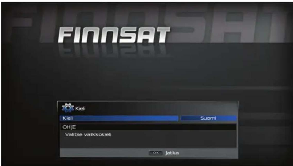 FINNSAT Kieli Kieli Suomi OHJE Valitse valikkokieli OK Jatka