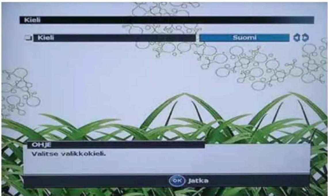 Kieli Kieli Suomi OHJE Valitse valikkokieli. OK Jatka