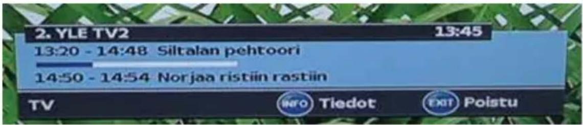 2. YLE TV2 13:45 13:20 - 14:48 Siltalan pehtoori 14:50 - 14:54 Nor jaa ristiin rastiin TV INFO Tiedot EXIT Poistu