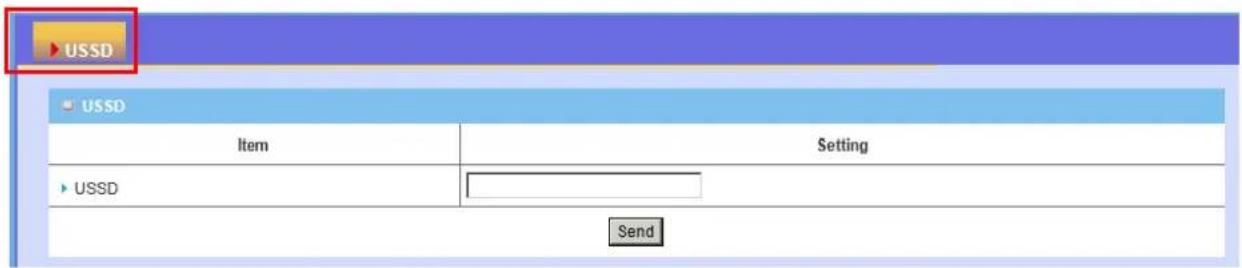 USSD USSD Item Setting USSD Send
