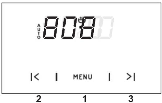AUTO 8:08 |< | MENU | >| 2 1 3