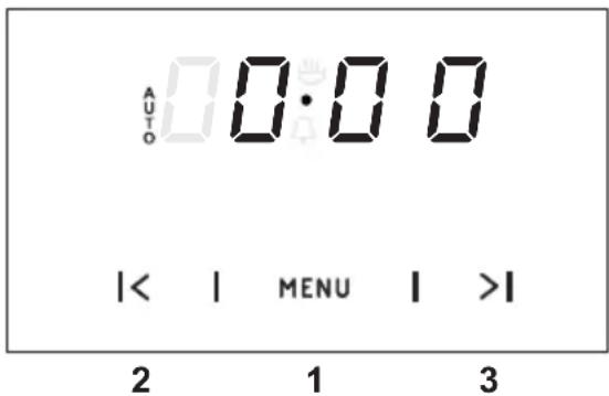 AUTO 0:00 |< | MENU | >| 2 1 3