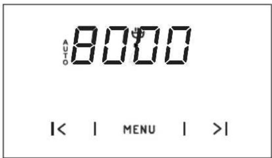 AUTO 8000 |< | MENU | >|