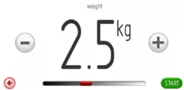 weight 2.5kg - + START