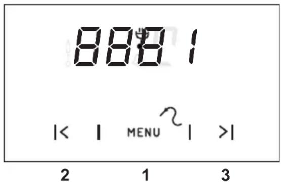 8:00! |< | MENU >| 2 1 3