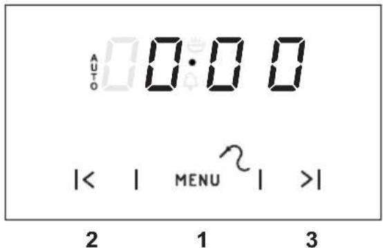 AUTO 0:00 |< | MENU >| 2 1 3