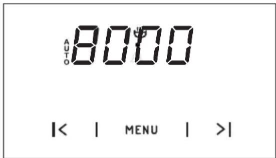AUTO 8000 |< | MENU | >|
