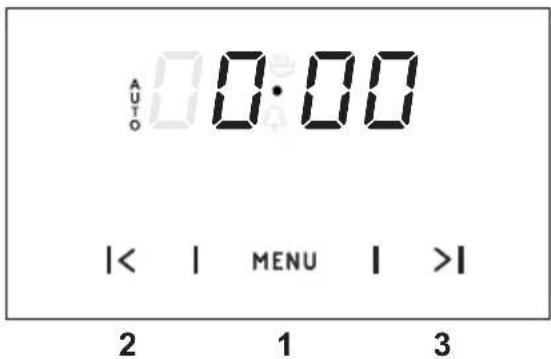 AUTO 0:00 |< | MENU | >| 2 1 3