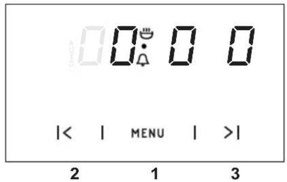 0000 |< | MENU | >| 2 1 3