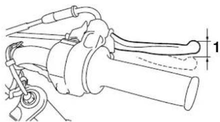 YAMAHA TT-R50 (2010) - Adjusting the brake lever free play - 1