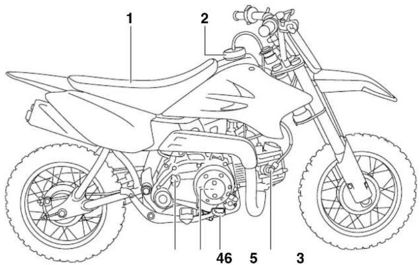 YAMAHA TT-R50 (2010) - Right view - 1