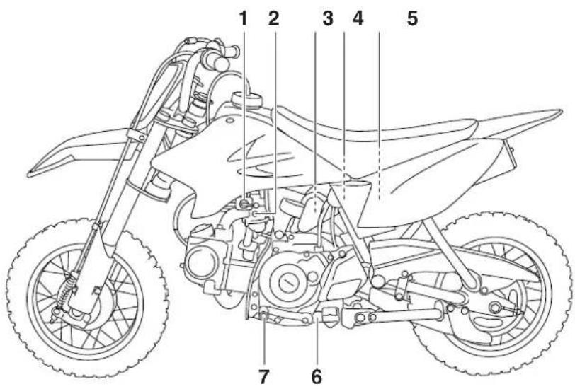 YAMAHA TT-R50 (2010) - Left view - 1