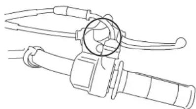 YAMAHA TT-R50 (2010) - Checking and lubricating the brake lever - 1