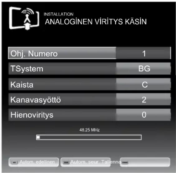 GRUNDIG 48 VLE 4420 BM - Televisiokanavien virittäminen ka- navanumerot antamalla - 1