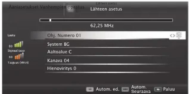 GRUNDIG 55 VLE 8460 BP - Analogisten televisiokanavien virittäminen kanavanumerot antamalla - 1